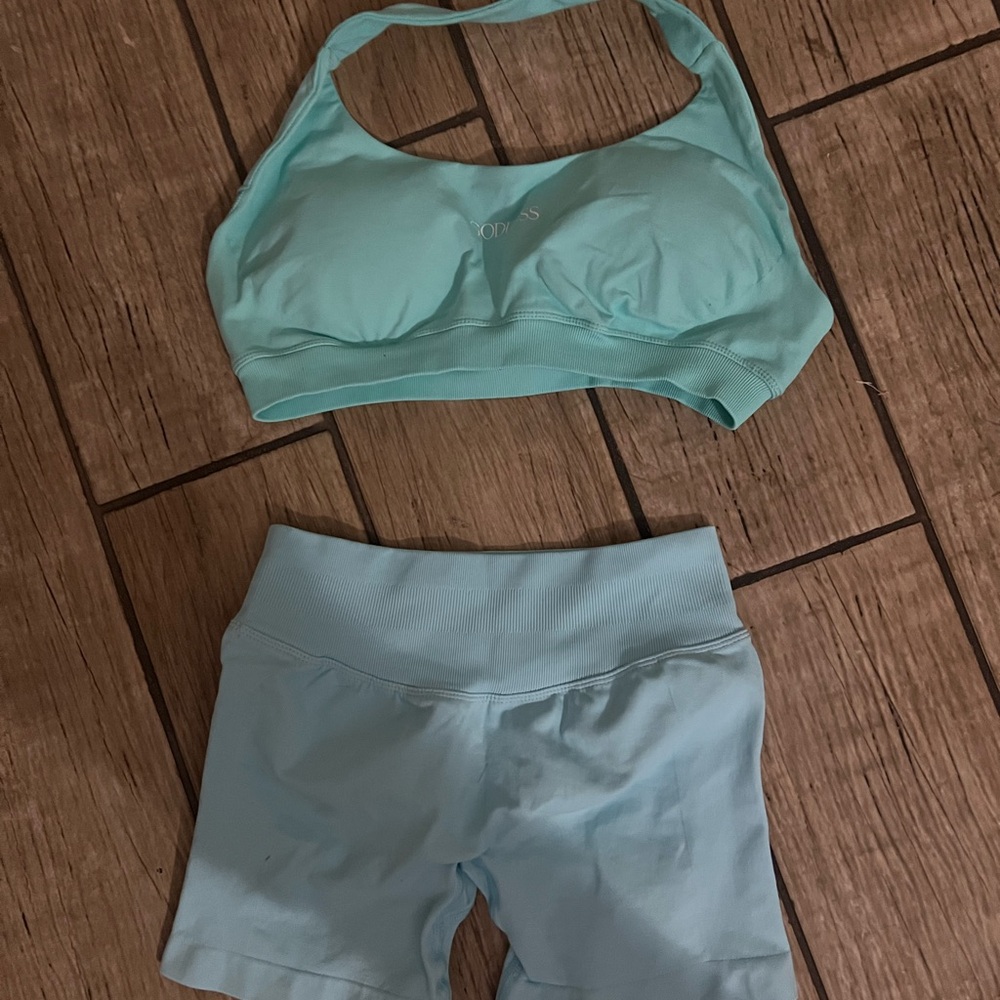Goddess Light Blue Activewear Top